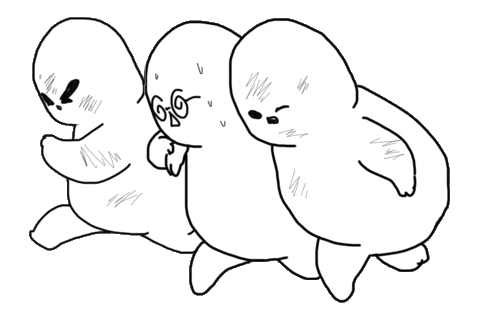 fattyho giphyupload run fatty 肥仔 Sticker