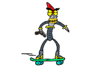 skate or die fun Sticker by Nuttz