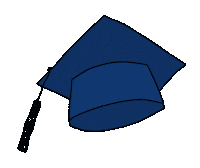 Blue And Gold Illustration Sticker by Florida International University