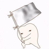 Give Up Flag GIF by dental_sozai