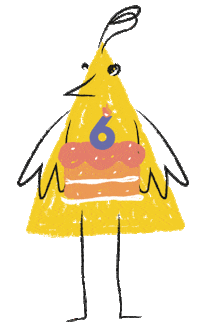 LetyShops birthday bird cake 6 Sticker