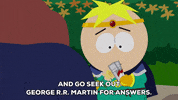 butters stotch books GIF by South Park 