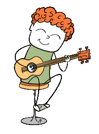 Acoustic Guitar Musica Sticker