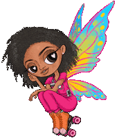 Roller Girl Fairy Sticker by Camilla Art Illustrations