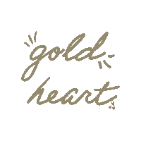 Gold Heart Sticker