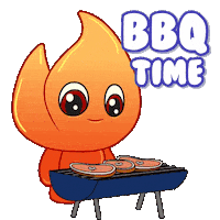 Fire Bbq Sticker by Playember