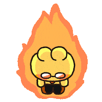 Illustration Fire Sticker by LINE FRIENDS
