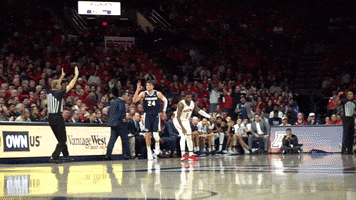 GonzagaBulldogs celebration basketball three pointer gonzaga GIF