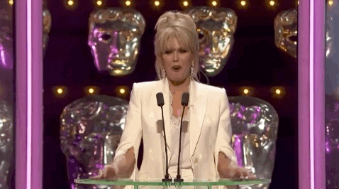 joanna lumley bafta film awards 2019 GIF by BAFTA