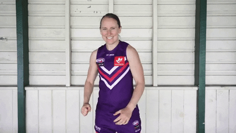 Fist Pump Kara GIF by Fremantle Dockers