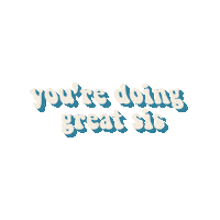 Happy Blue And White Sticker