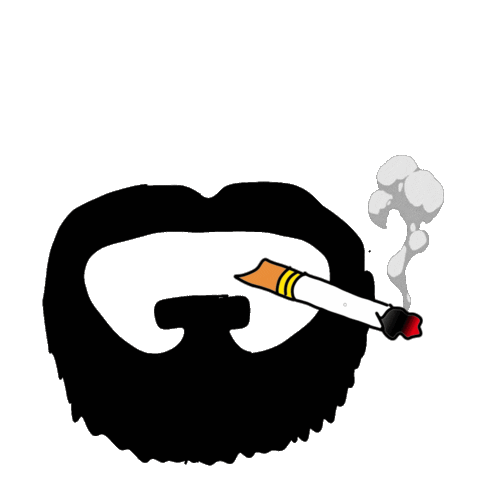 tooncasmStickers giphyupload smoke beard thug Sticker