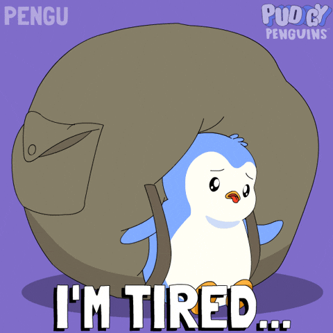 Sleepy Over It GIF by Pudgy Penguins