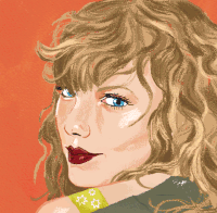 taylor swift illustration GIF by merylrowin