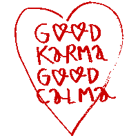 Good Karma Heart Sticker
