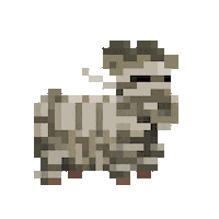 subpixel halloween ready goat mummy Sticker
