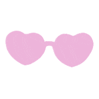 seaairuh pink hearts glasses california Sticker