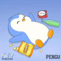 Tired Good Morning GIF by Pudgy Penguins