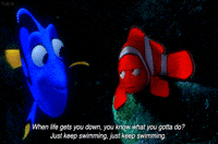 just keep swimming finding nemo GIF