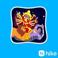 Durga Puja Festival GIF by Hike Sticker Chat