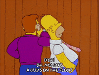 homer simpson trust fall GIF