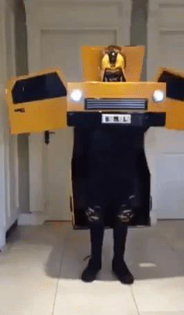 Boy Shows Off Impressive Transformer Costume