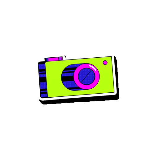 Camera Flash Sticker by Mundo Gloob