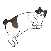 Cat Chilling Sticker by sillynub