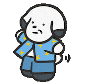 Tinyu_Gung dog sticker angry frog Sticker