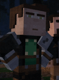 Surprised Minecraft Story Mode GIF