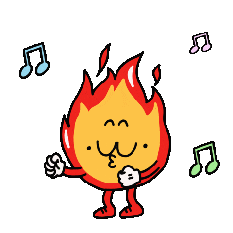 Fire Happy Dance Sticker by linchpinclass