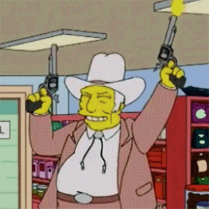 The Simpsons Gun GIF
