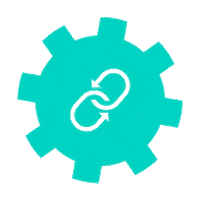 InterOperate technology navy teal automation Sticker