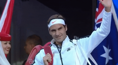 Roger Federer Hello GIF by Australian Open
