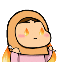 Angry Fire Sticker