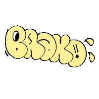brakouno graffiti spray flop amarillo Sticker