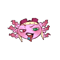 GenCityLabs trippy comics comic book axolotl Sticker