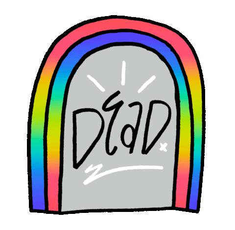 Rainbow Dying Sticker by Comedy Central