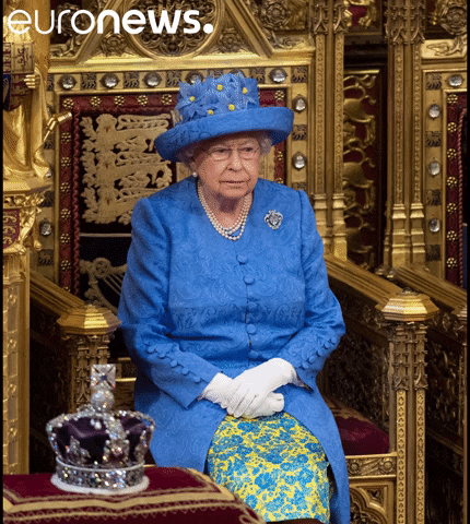 euronews giphyupload queen hat speech GIF