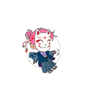 shikiart anime japan manga kitsune Sticker