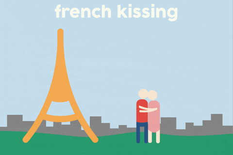 french kiss GIF