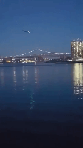 Rescue Helicopter Searches for Chopper Downed in New York's East River