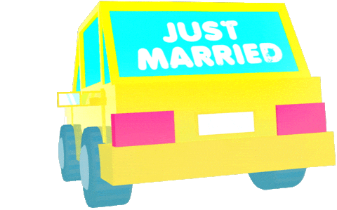 Just Married Love Sticker