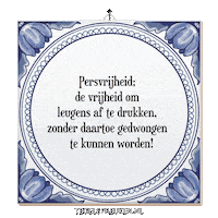 Stem Vrijheid Sticker by Tegelspreuken.nl