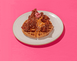 Chicken And Waffles Pink GIF by The Migrant Kitchen