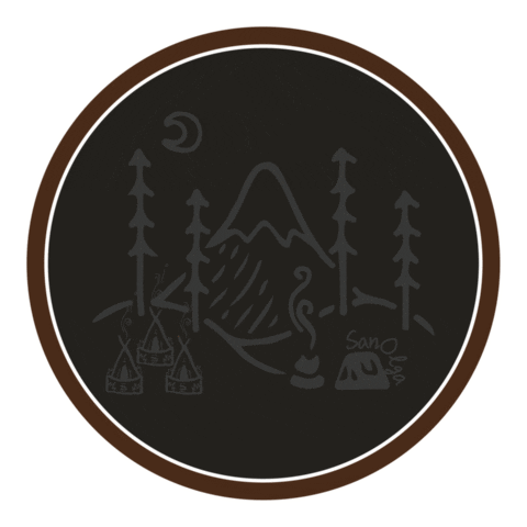 SanOlga giphyupload neon mountain camping Sticker