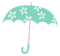 Rainy Day Flowers Sticker