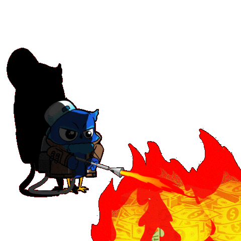 Fire Burning Sticker by BigBrains