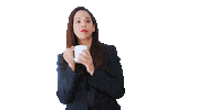 Tea Time Hello Sticker by Lauren Messiah
