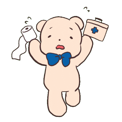 mochietomaruzou giphyupload run bear かわいい Sticker